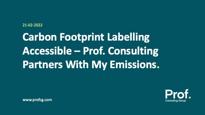 Carbon Footprint Labelling Accessible Prof. Consulting Partner With My Emissions