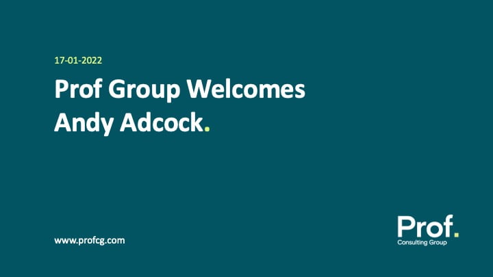 ProfCG welcomes Andy Adcock