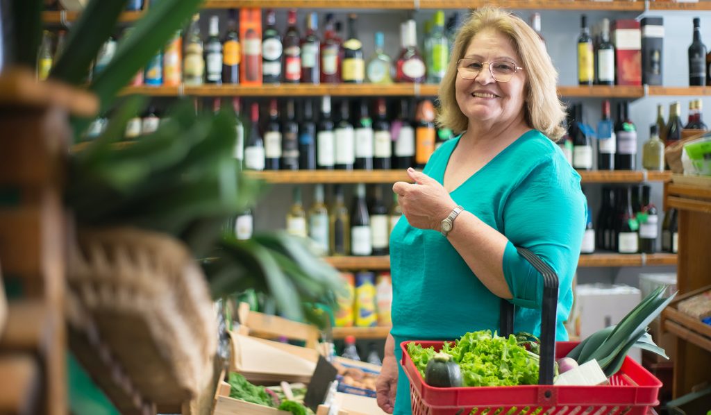 Woman in Grocery Store