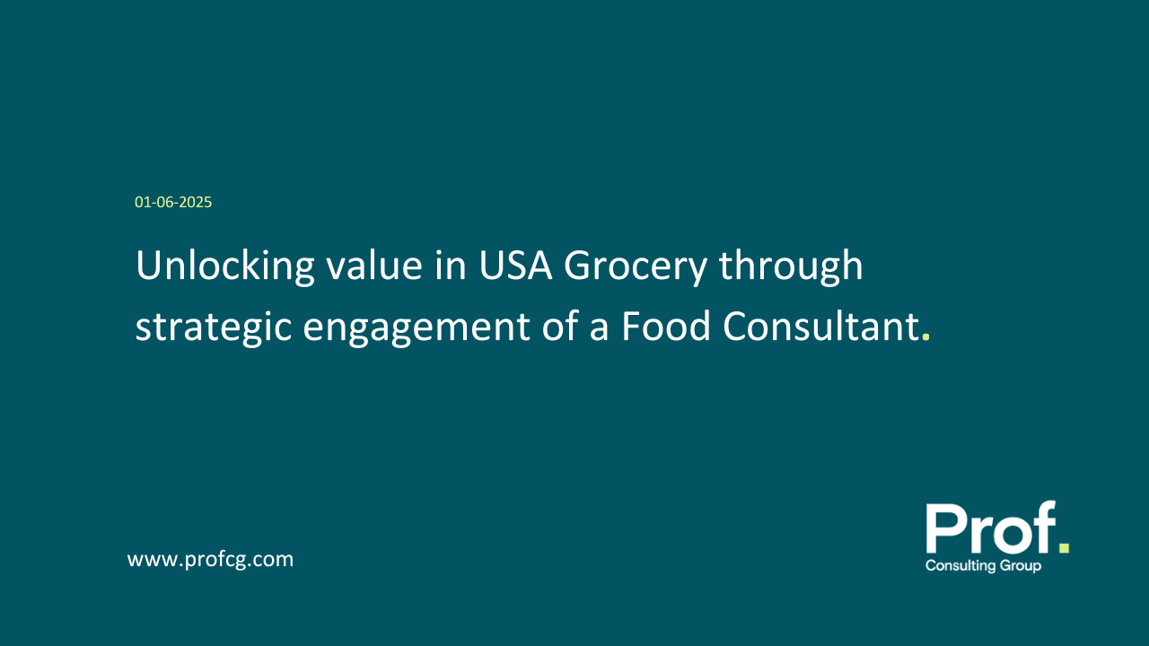 Unlocking value in USA Grocery through strategic engagement of a Food Consultant