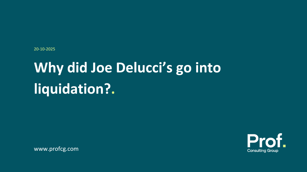 Why did Joe Delucci’s go into liquidation