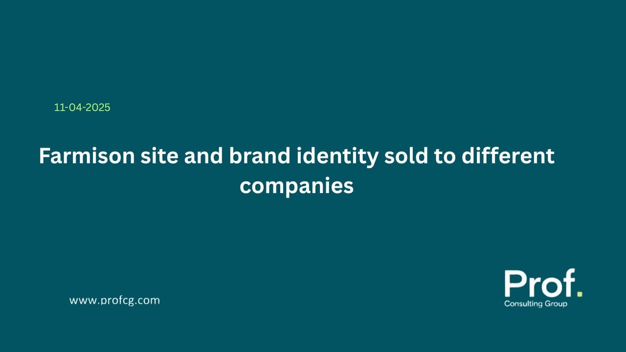 Farmison site and brand identity sold to different companies