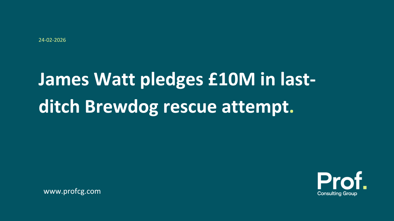 James Watt pledges £10M in last-ditch Brewdog rescue attempt.